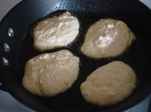 Pancakes cooking