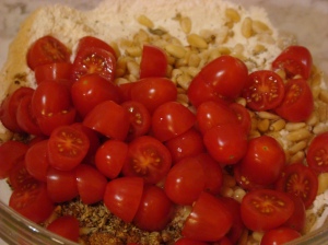 Tomato muffin ingredients